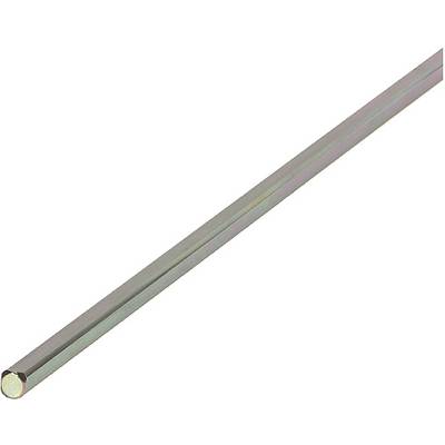 A long, smooth, cylindrical metal rod on a white background.