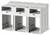 Plastic housing with three chambers and a rectangular design, commonly used for electronic connectors or welding technology.
