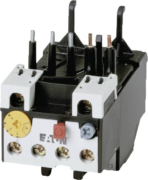 A motor protection relay by Eaton with various connections and speed regulation, designed to safeguard electric motors.