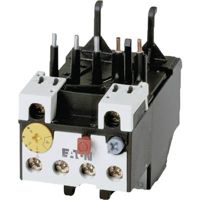 A black and grey electrical device by Eaton with multiple sockets and a rotary dial.