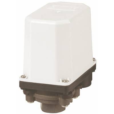 'Electric actuator with rectangular white housing on black base, suitable for industrial applications.'