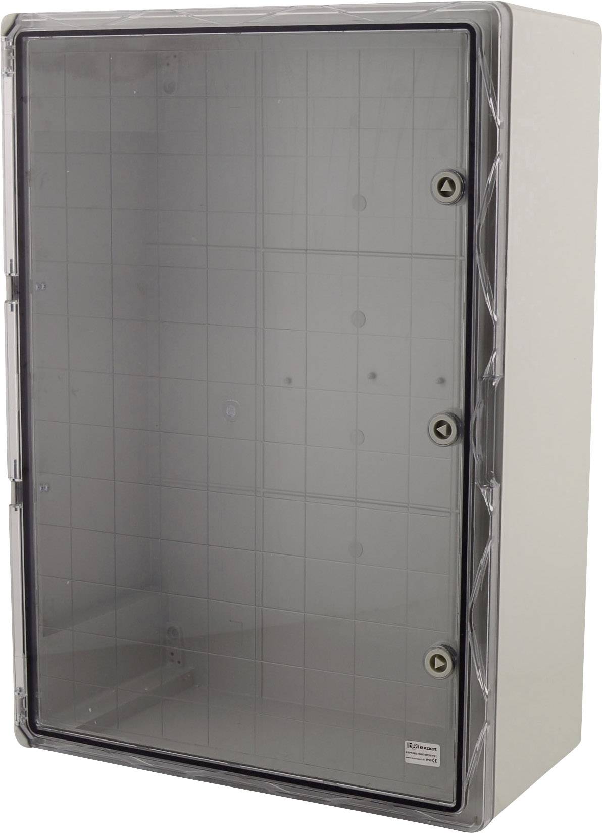 Electrical control cabinet with transparent door. Suitable for protecting and organising electrical components.