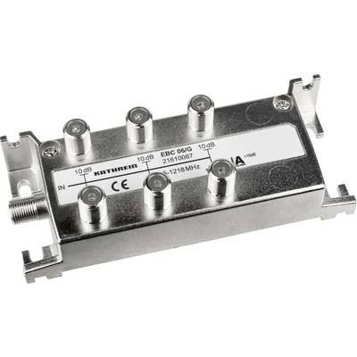 Electronic device with six coaxial connectors, labelled '10dB', 'KATHREIN', 'EBC 06/G', '21610087', frequency '5-1218MHz'.