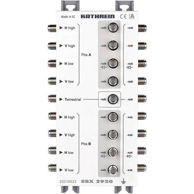 'Kathrein EBX 2920' Multiswitch for satellite and terrestrial signals, 10 inputs and 20 outputs, H/V high/low options.