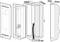 Technical drawing of a wall-mounting enclosure with dimensions: height 268 mm, width 120 mm, depth 50 mm. Cable channel at the bottom.