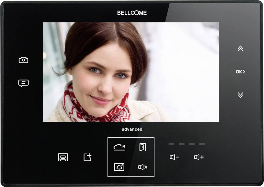 Bellcome Advanced 7 Video door intercom Corded Indoor panel 1-piece Black