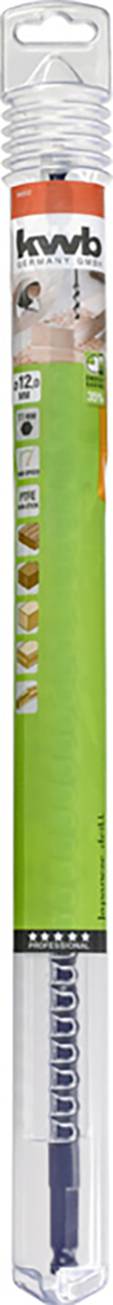 Blue wood screws by fischer, packaged in a transparent tube with a green and orange label.