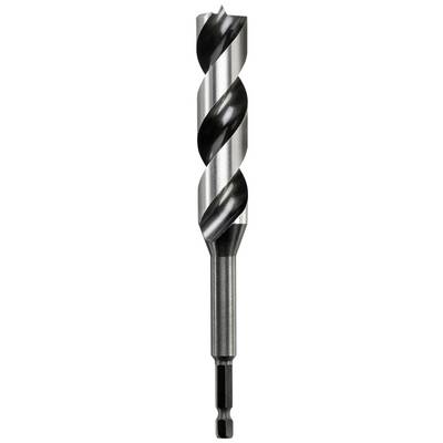 A drill bit with a spiral metal design, suitable for drilling into wood or metal surfaces.