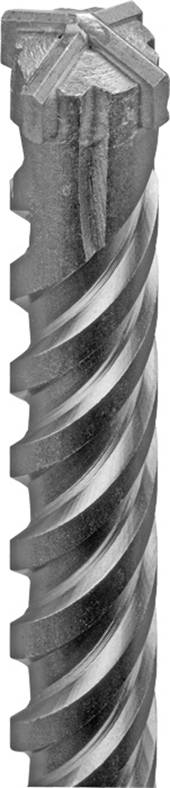 Drill head with spiral-shaped cutting edges, suitable for concrete drilling.