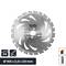 Circular Saw Blade 'kwb Easy Cut', 165 mm diameter, 24 teeth, laser-cut expansion slots, manufactured in Germany.