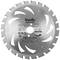 Round metal saw blade with teeth and centre, branded with 'kwb EASY CUT'. Prints contain technical details and pictograms.