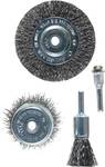 WIRE BRUSH SET, 4-PART, STEEL WIRE, CORRUGATED