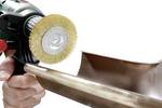 DISC BRUSH, BRASS WIRE, CORRUGATED