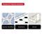 The image shows the materials for which a product is suitable: ceramic wall tile, floor tile, and marble.