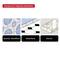 'Suitable for the following materials': Three symbols for ceramic wall tile, floor tile and marble with respective illustrations.