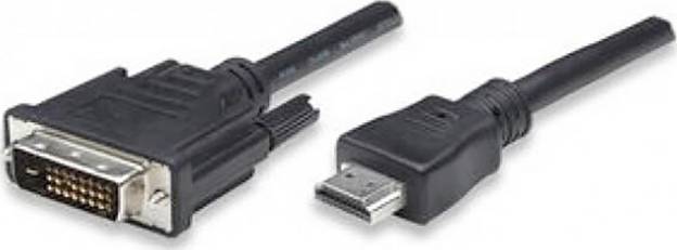 Manhattan HDMI / DVI Cable 3.00 m Black ICOC-HDMI-D-030 gold plated connectors HDMI cable-0