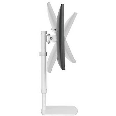 TECHly ICA-LCD-260 Monitor base 1 Display(s) 43,2 cm (17") - 68,6 cm (27") White Height-adjustable, Tiltable, Swivelling-3