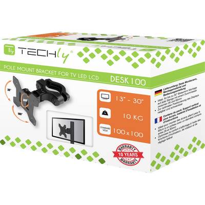 TECHly ICA-LCD-100BK Monitor mount 1 Display(s) 33,0 cm (13") - 76,2 cm (30") Black Swivelling, Tiltable, Swivelling-1