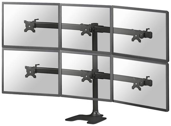 <br> Neomounts<br> FPMA-D700DD6<br> <br> Monitor desk mount<br> 6 Display(s)<br> 25,4 cm (10") - 68,6 cm (27")<br> Black<br> Swivelling, Swivelling, Tiltable, Height-adjustable<br>