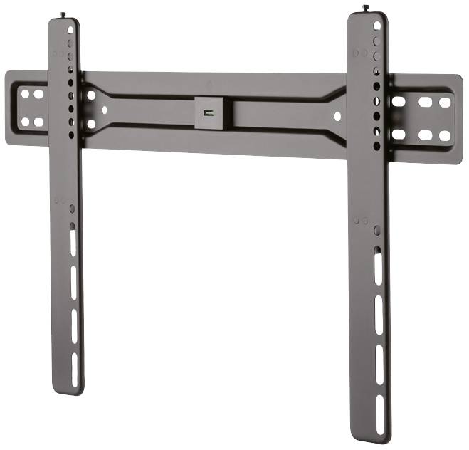 Wall mount for flat-screen televisions with two vertical rails and a horizontal bar, suitable for various screen sizes.