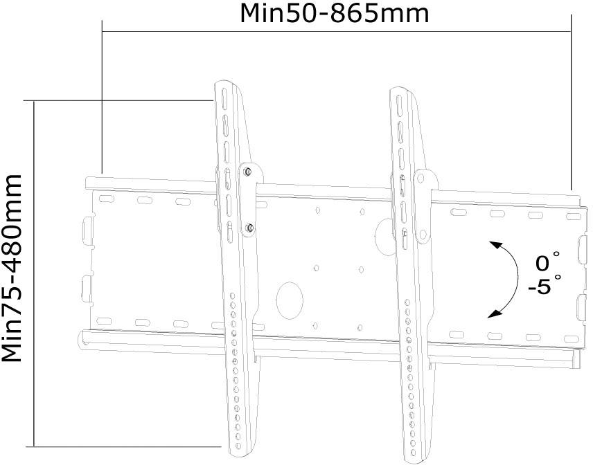 Neomounts PLASMA-W100BLACK TV wall mount 94,0 cm (37") - 215,9 cm (85") Rigid-3
