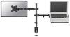 Neomounts FPMA-D550NOTEBOOK Monitor desk mount 2 Display(s) 25,4 cm (10") - 81,3 cm (32") Black Swivelling, Swivelling, Tiltable, Laptop tray, Height-adjustable