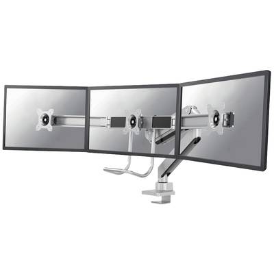 Neomounts NM-D775DX3SILVER 3x Monitor desk mount 43,2 cm (17") - 61 cm (24") Grey Swivelling, Swivelling, Tiltable