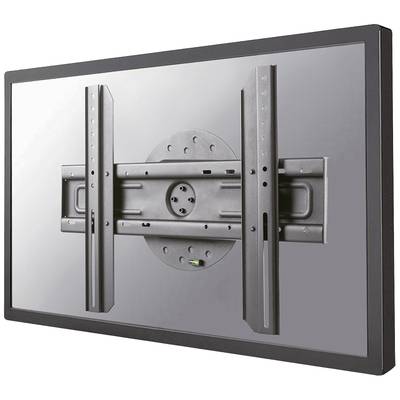 Wall mount for a flat screen, which is adjustable and made of metal. It shows mounting brackets and drill holes.