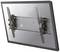 Wall mount for a flat-screen television. The mount is articulated and tilting, constructed from black metal.