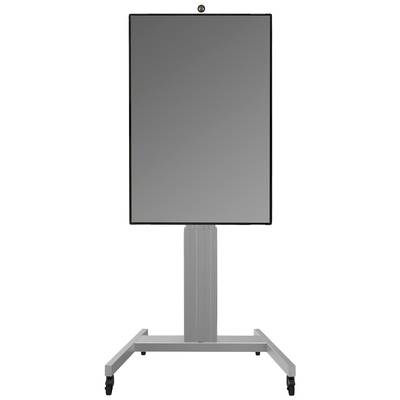 Mobile whiteboard on a stand with four castors, suitable for presentations and meetings.