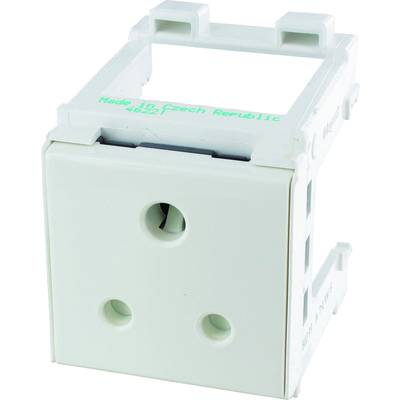 White mechanical switch frame with two large openings and the inscription 'Made in Czech Republic'.