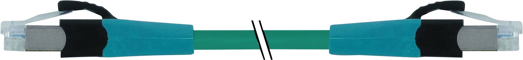 Two mirrored rectangles in blue casings with black and white stripes, separated by a green surface.