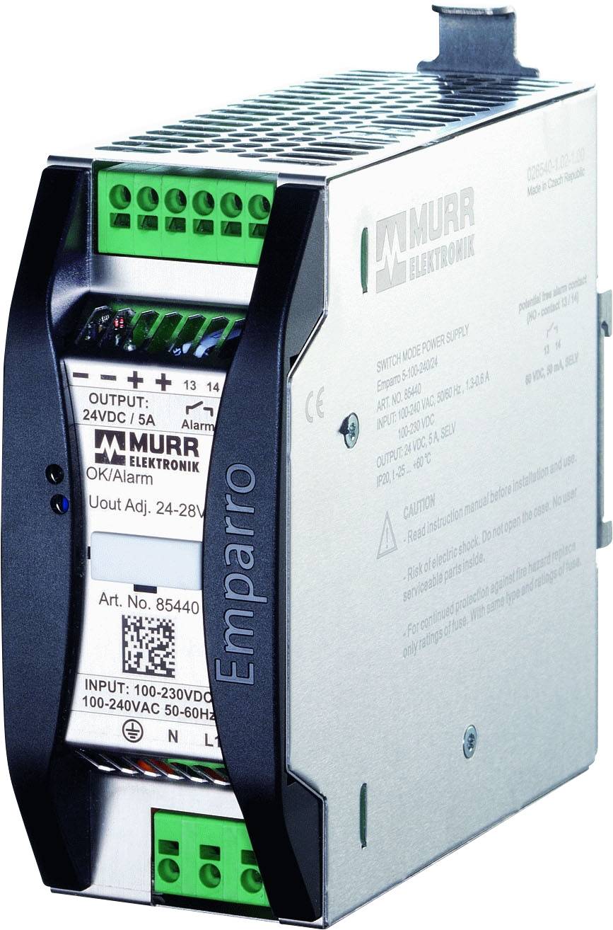 Image of Murrelektronik Rail mounted PSU (DIN) 28 V DC 5 A No. of outputs:1 x Content 1 pc(s)