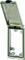 Metal frame with an open lid, suitable for housing electrical components or switches, with three visible screws.