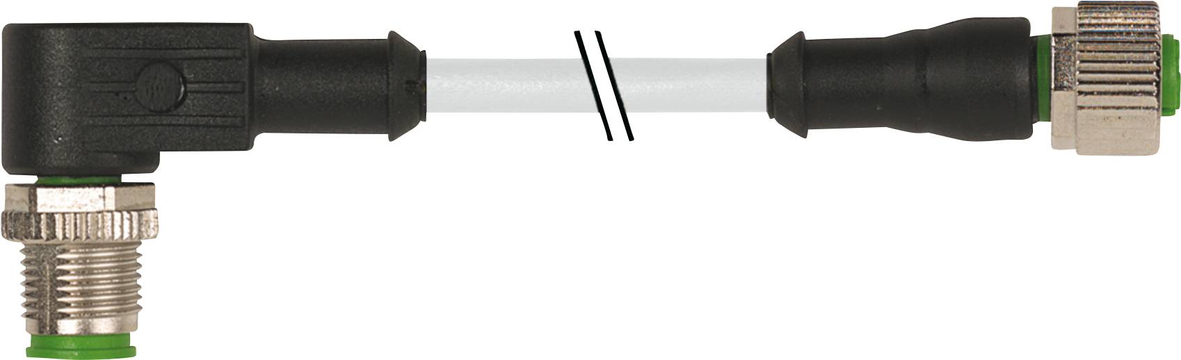 Angled plug with cable connection and straight plug. Cable is thin and flexible, suitable for electronic connections.