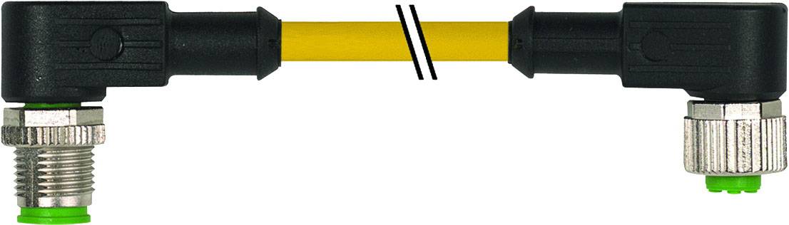 Murrelektronik 7000-40261-0240060 Sensor/actuator connector (pre-fab) M12 x 1 Plug, right angle, Socket, right angle 0.6-0