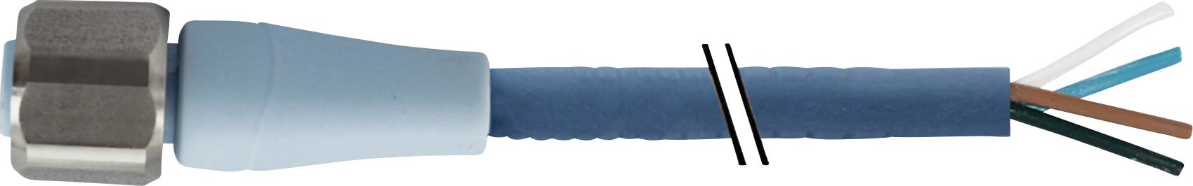 A coaxial cable with a cut end reveals its inner conductor and insulation layers.