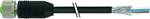 M12 BU. device shielded with free cable end PUR-OB 4x0.34 shielded black UL, CSA+tow. 10m