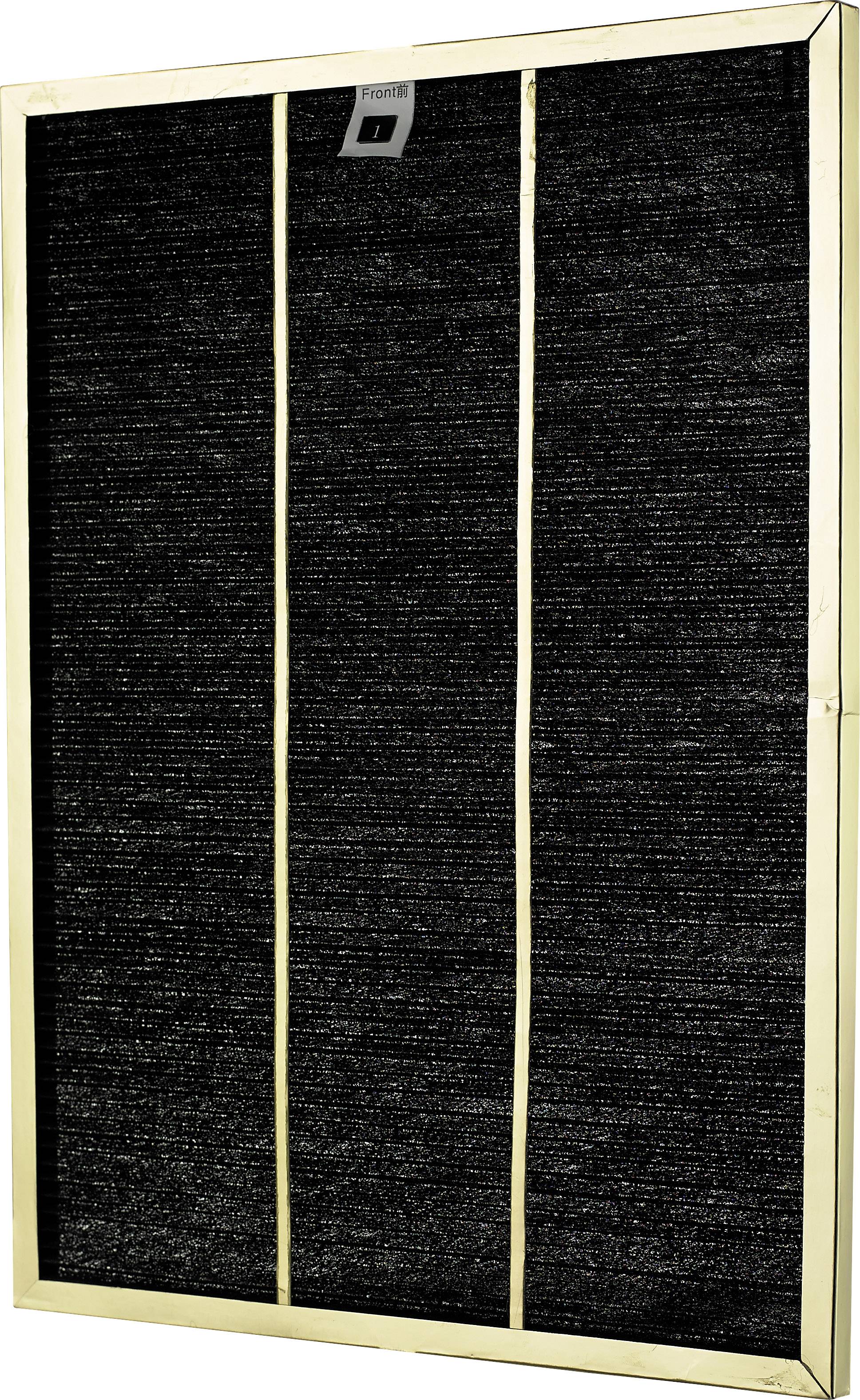 Black rectangular panel with three vertical golden stripes and a small square positioned centrally at the top.