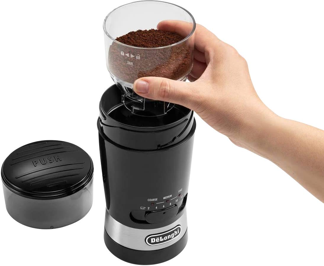 DeLonghi KG210 KG210 Bean grinder Black Stainless steel grinder