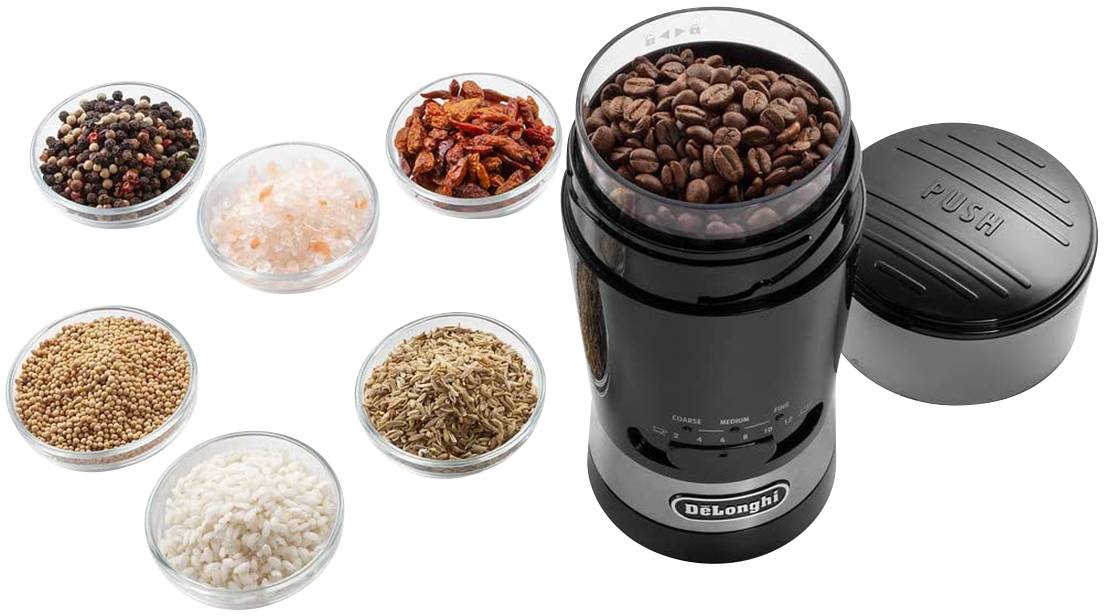 DeLonghi KG210 KG210 Bean grinder Black Stainless steel grinder