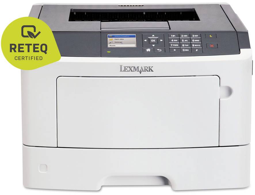 Lexmark MS510DN Monochrome laser printer Refurbished (very good) A4 Printer Duplex, LAN, USB