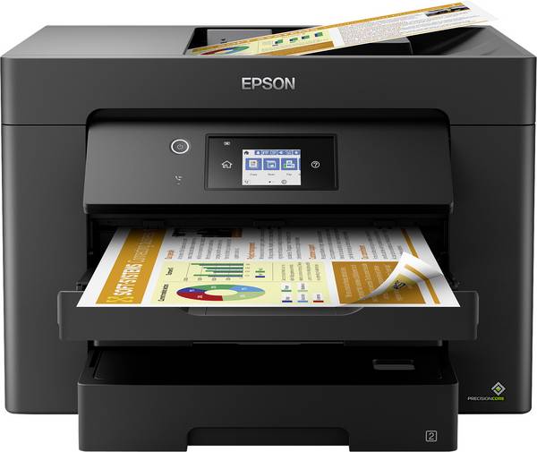 Epson WorkForce WF-7830DTWF Multifunction printer Inkjet Colour A3 Printer, scanner, copier, fax Duplex, LAN, USB, Wi-Fi
