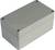Rectangular grey plastic enclosure with rounded corners and four screw holes at the corners.
