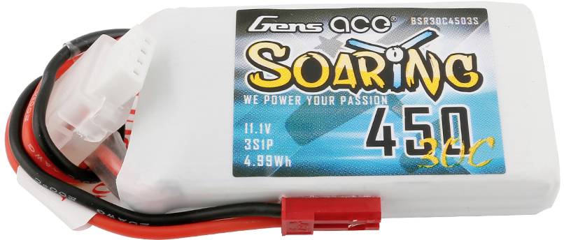 Gens ace Scale model battery pack (LiPo) 11.1 V 450 mAh No. of cells: 3 30 C Softcase JST-SYP-0