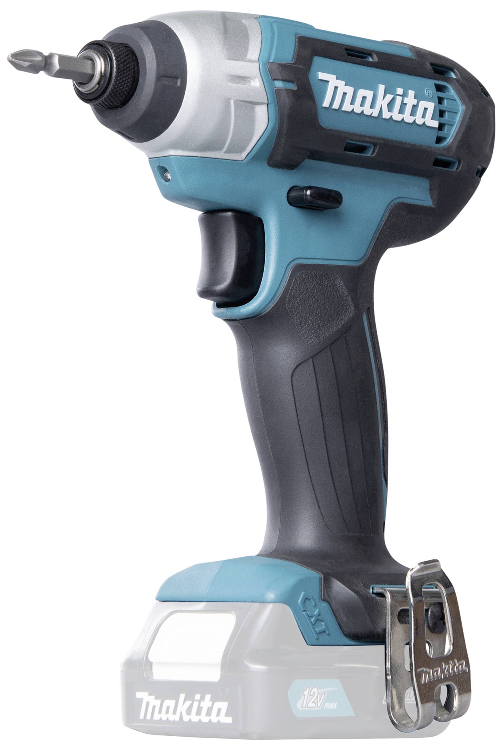 Cordless drill in blue and black with an ergonomic handle and removable battery, suitable for DIY and construction work.