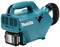 A cordless, blue Makita vacuum cleaner with a battery. Suitable for industrial use or workshops.