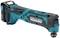 Cordless multi-function tool in turquoise and black with an ergonomic handle and rounded head, suitable for versatile tasks.