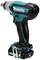 Cordless impact driver with ergonomic grip, blue and black housing colour. Brand name visible on the side.