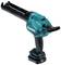 'Battery-powered cartridge gun in turquoise and black, suitable for sealants and adhesives, with ergonomic handle and trigger.'